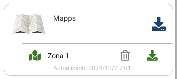 Figura 20: Bajar capas en la zona creada.