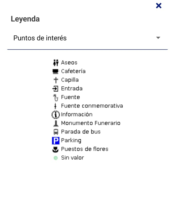 Figura 29: Leyenda que se selecciona desde el menú desplegable. 