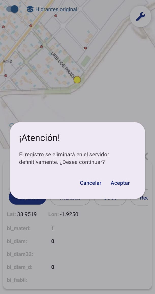 Figura 42: Eliminar registros.