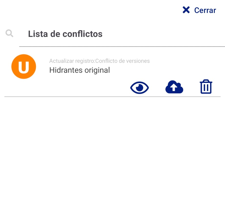 Figura 48: Lista de conflictos.