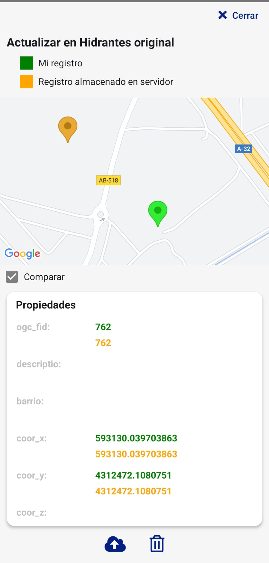 Figura 47: Comparativa de registros.