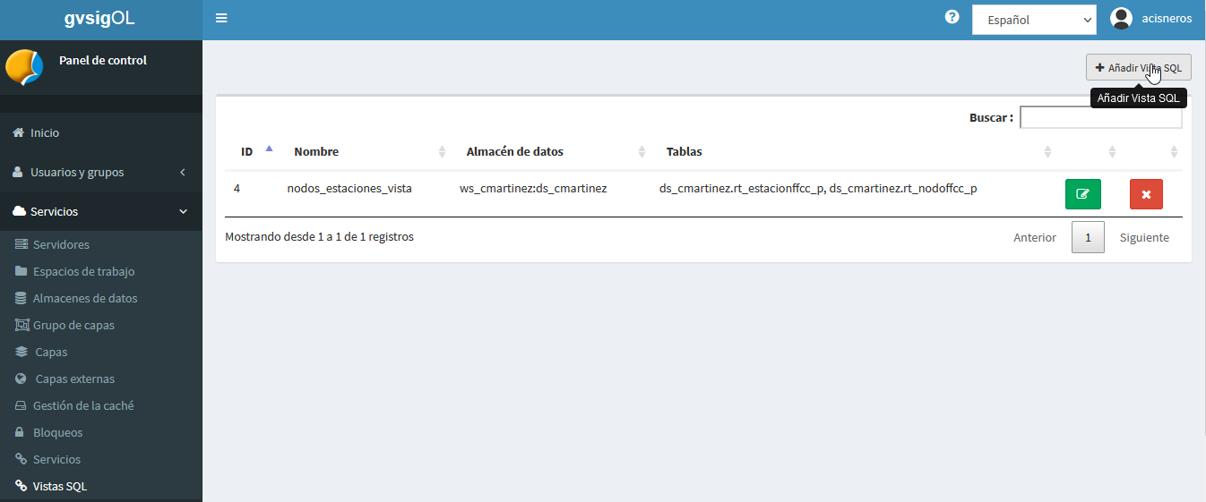 Figura : Vistas SQL. 