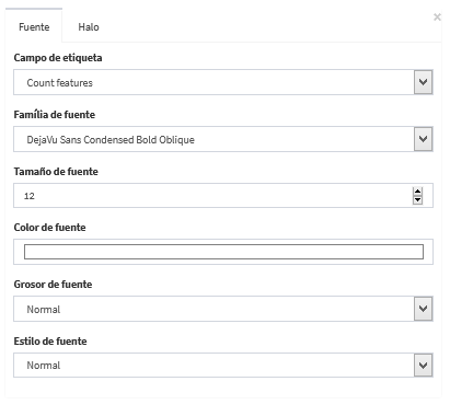 Figura : Propriedades de la fuente del texto. 