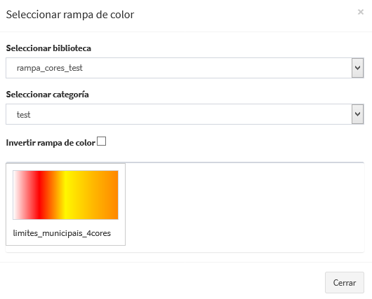 Figura : Selección de mapas de colores. 