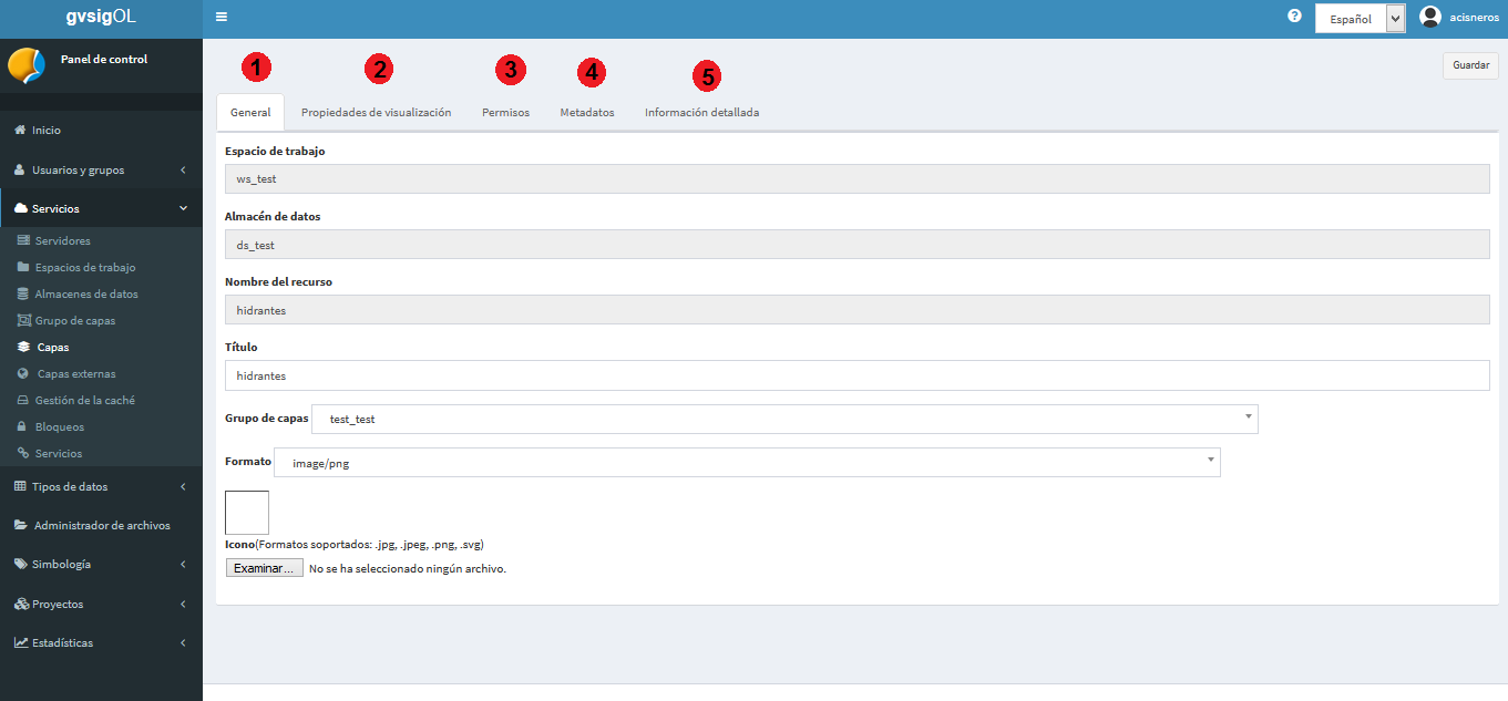 Figura : Actualizar capas. 